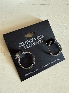 Simply Vera by Vera Wang Lightweight Silver Twisted Hoop Earrings